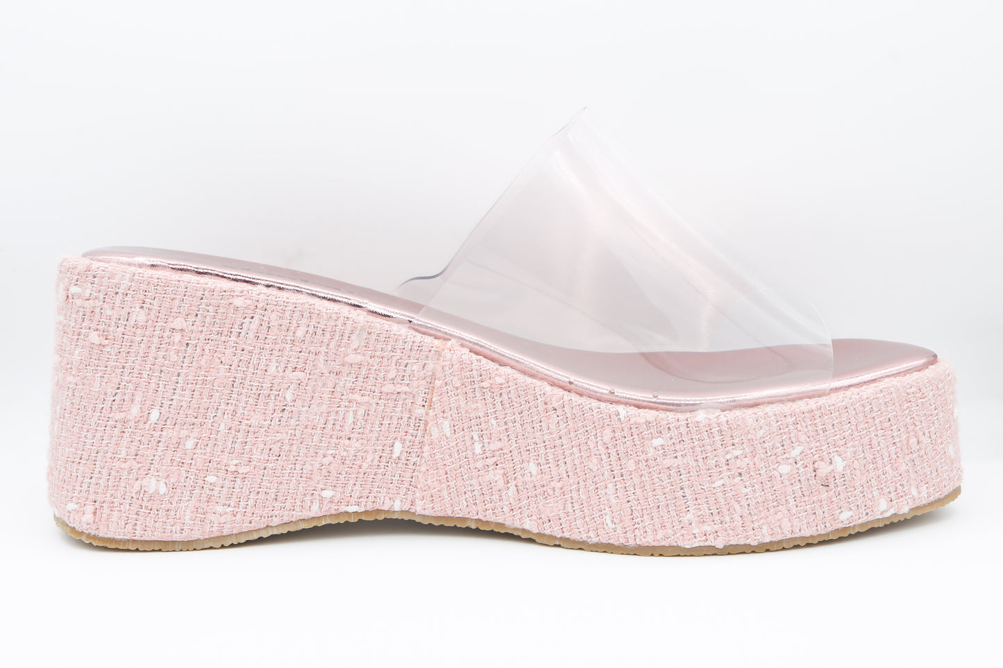 Sandale Compensée "Rose Poudré" Transparente 113