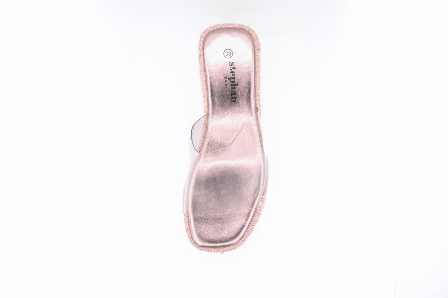 Sandale Compensée "Rose Poudré" Transparente 113