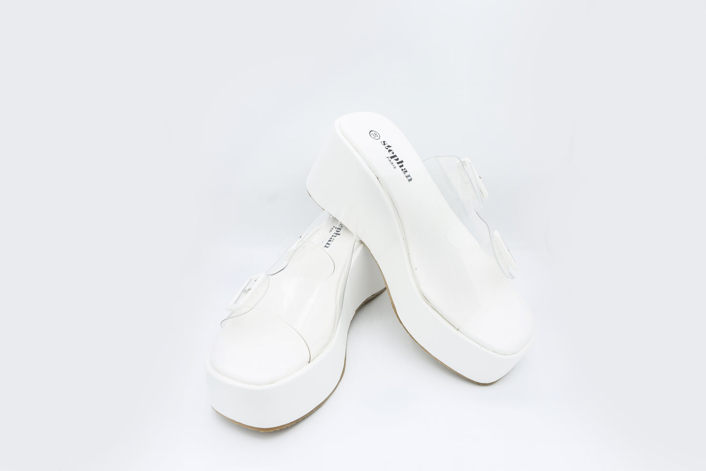 Sandale Compensée "Pureté Transparente" 116