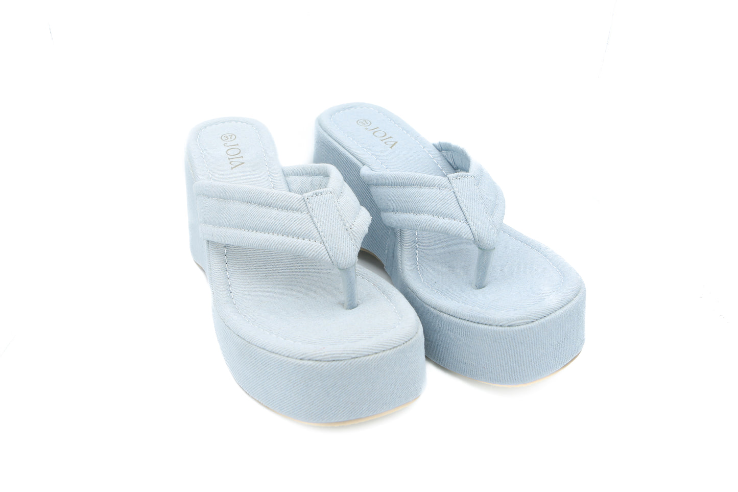 Tongs Compensées "Denim Céleste" 122