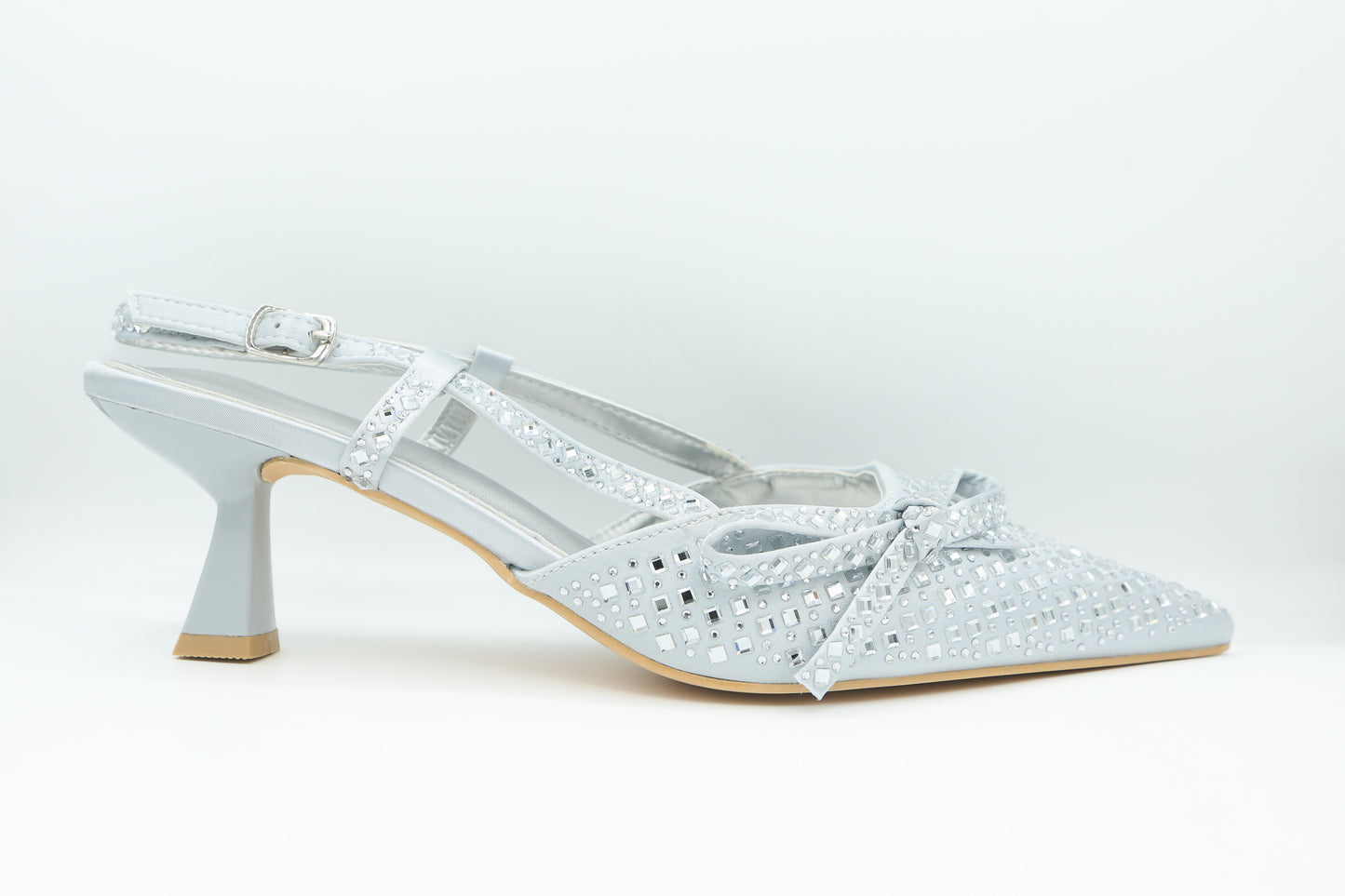 Escarpin Slingback "Perle Argentée" à Petit Talon 127
