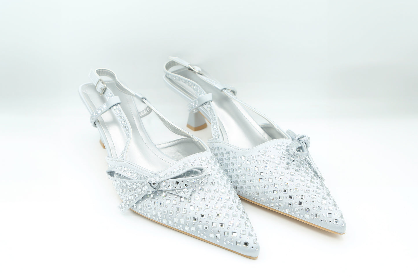 Escarpin Slingback "Perle Argentée" à Petit Talon 127